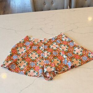 Marie Oliver Miles Mosaic-Print Viscose Shorts - multicolor